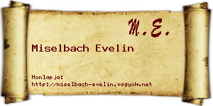 Miselbach Evelin névjegykártya