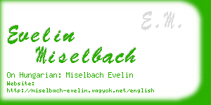 evelin miselbach business card